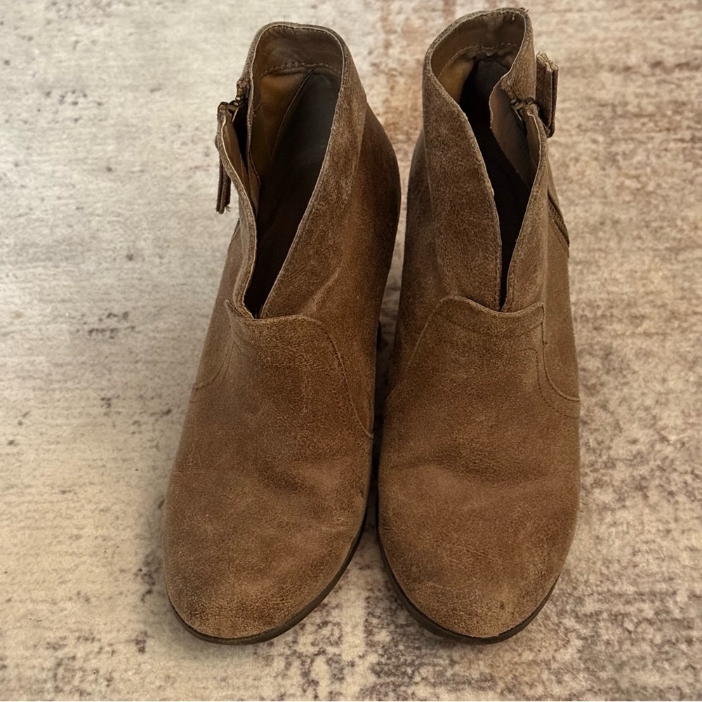 Brown Ankle Boot Wedges - Picture 2 of 6